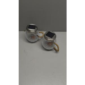 ROSHWEY Solar Lantern Gifts for Women, 2 Pack Hanging Garden Decor Lights Outdoor Waterproof with 30 LED for Halloween Christmas Easter Gift