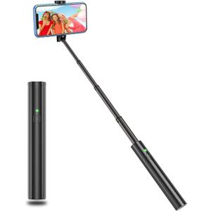 Monopod Selfie Stick Bluetooth, Lightweight Aluminum All in One Extendable Selfie Sticks Compact Design, Compatible with iPhone 15/14 Pro Max/14 Pro/14/14 Plus/13 Pro Max/13 Pro/13, Galaxy S22