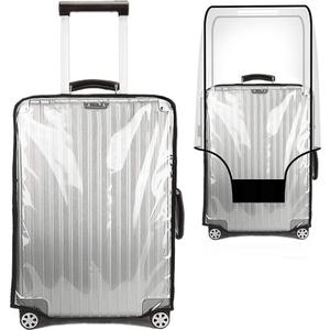 30 Inch Clear Suitcase Cover for Luggage TSA Approved Heavy Duty Waterproof PVC Protector Prevents Scratches Damage for Wheeled Travel Luggage