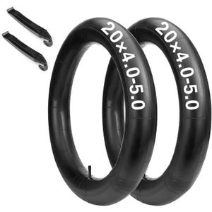 2-Pack 20/264.0-5.0 Fat Tire Bike Tubes: Heavy Duty Bike Tube with AV 32mm Schrader Valve, Compatible with 20/264.0-5.0E-Bike/Road Bike/Mountain Bike