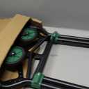 Heavy-Duty 330LB Capacity Hand Truck with Stair-Climbing Wheels & One-Touch Retractable Handle - Q235 Steel Collapsible Dolly Cart, 4.2-Inch Triple Wheels, Elastic Strap & Sponge Grip (Green)