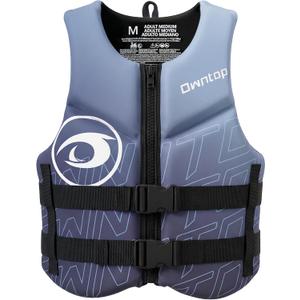 Owntop Swim Vest Adult Water Sport Vest Neoprene Floaties for Swimming, Boating, Kayaking, Fishing | Adjustable Zipper Dual Buckle Foldable Buoyancy Jacket, Gray XL