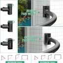 Curved Shower Curtain Rod For Bathroom 38-72 Inches, Adjustable Length, Curved Shower Rod, 0.9MM thickness, Round Shower Curtain Rods, Rotate Bracket For Large Shower Space, Need Drilling, Black