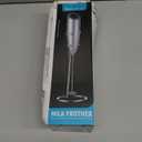 SIMPLETaste Milk Frother Handheld Battery Operated Electric Foam Maker, Drink Mixer with Stainless Steel Whisk and Stand for Cappuccino, Bulletproof Coffee, Latte (Gray)