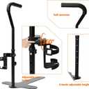 Stand Assist with Cup Holder & Safety Handle, 6-Level Adjustable Height Chair Couch Lift Aid Supports 400 LBS, Daily Mobility Rail for Sofa, Recliner, Chair, for Elderly, Disabled
