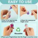 Waterproof Toe & Finger Cover Protectors for Wounds, Bathing, Pedicures, Manicures, Nail Care, Comfort-Fit Silicone Finger & Toe Sleeves(4 Large)