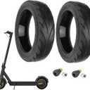 YBang 60/70-6.5 Solid Tubeless Tire with Valve with Built-in Live Glue Repairable for Segway Ninebot Max G30 Scooter 10 inch Self Repairing Non-Slip Tire (2 pcs)