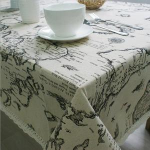 Vintage World Map Chiffon Table Runner, Soft Wrinkle Resistant Rustic Dining Table Runner for Romantic Wedding Bridal Shower Birthday Party Home Decor, 18 x 108 Inch