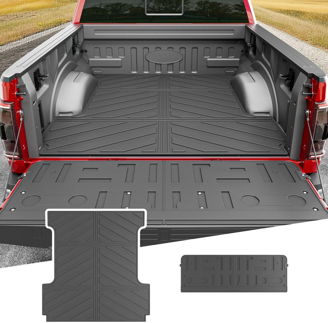Xipoo 5.5FT Truck Bed Liner Compatible with 2021 2022 2023 2024 2025 Ford F150 Bed Mat Tailgate Cover TPE Replacement for 2021-2025 Ford F150 Accessories (5.5FT Truck Bed Mat+Tailgate Mat) (Black) Xipoo 5.5FT Truck Bed Liner Compatible with 2021 2022 2023 2024 2025 Ford F150 Bed Mat Tailgate Cover TPE Replacement for 2021-2025 Ford F150 Accessories (5.5FT Truck Bed Mat+Tailgate Mat) (Black)