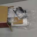 CIRCLE JOY Electric Salt and Pepper Grinder Set Rechargeable Salt and Pepper Mills with 6-Level External Adjustable Coarseness, White LED Light and Storage Base, Black & White