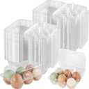120 Pack Egg Cartons Cheap Bulk Reusable Half Dozen Egg Cartons 6 Count Plastic Egg Containers for Home Ranch Farm Commercial Market Display, 2×3 Grids
