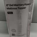 Linenspa 2 Inch Gel Memory Foam Mattress Topper, Plush, Cooling, Full Size