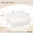 150 Pack Charcuterie Boxes with Clear Secure Lids, 4.7x4.7x2.6 Inches White Square Disposable Food Containers Cookies Boxes for Sandwich, Pastry, Dessert
