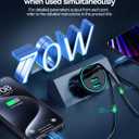 70W USB C Car Charger, Rocoren 4-Port PD Super Fast Charging Type C Car Charger for Multiple Devices, Cigarette Lighter Adapter, USBC Phone Adapter for iPhone 17/17 Air/16/15 Pro Max,Samsung S25,Piexl