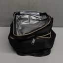 Mancro Breast Milk Cooler Travel Bag with Ice Pack, Double Layer Baby Bottles Bag for Daycare Fits 6 Baby Bottle up to 9 Ounces, Breast Pump Bag for Nursing Moms with Shoulder Strap, Black