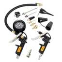 10 Pieces Heavy Duty Air Compressor Accessory Kit, 100PSI Tire Inflator with Gauge, Air Blow Gun and Air Nozzles, 1/4" NPT Air Tool Kit