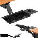 Uncaged Ergonomics KT2-B Under-Desk Adjustable Height And Angle Sit To Stand Up Keyboard Tray With Negative Tilt