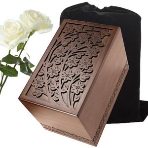 Cremation Urns for Human Ashes Adult Male or Female, Funeral Memorial Urns for Ashes, Wooden Tree of Life Decorative Urns Box and Casket for Men Women Child, Burial Urn for Adults Up to 250 IBS
