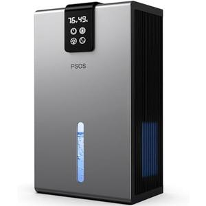 Dehumidifier, Dehumidifiers for Home, 98 OZ Water Tank, (1000 sq.ft) Quiet Dehumidifier for Basement Bedroom Bathroom with Humidity Display, Auto Shut Off, Relaxing 7 Color Ambient Light(Grey)