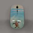 [ Optical 2.4G Wireless Mouse ] Tortoise Turtle Baby Watercolor Sea