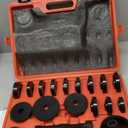 Orion Motor Tech Wheel Bearing Press Kit for Front Wheel Drive Bearing Removal & Installation, 24pc Wheel Bearing Puller Tool Set with Sliding Screws Universal Bushings Sleeves Storage Case (RED,BLACK)