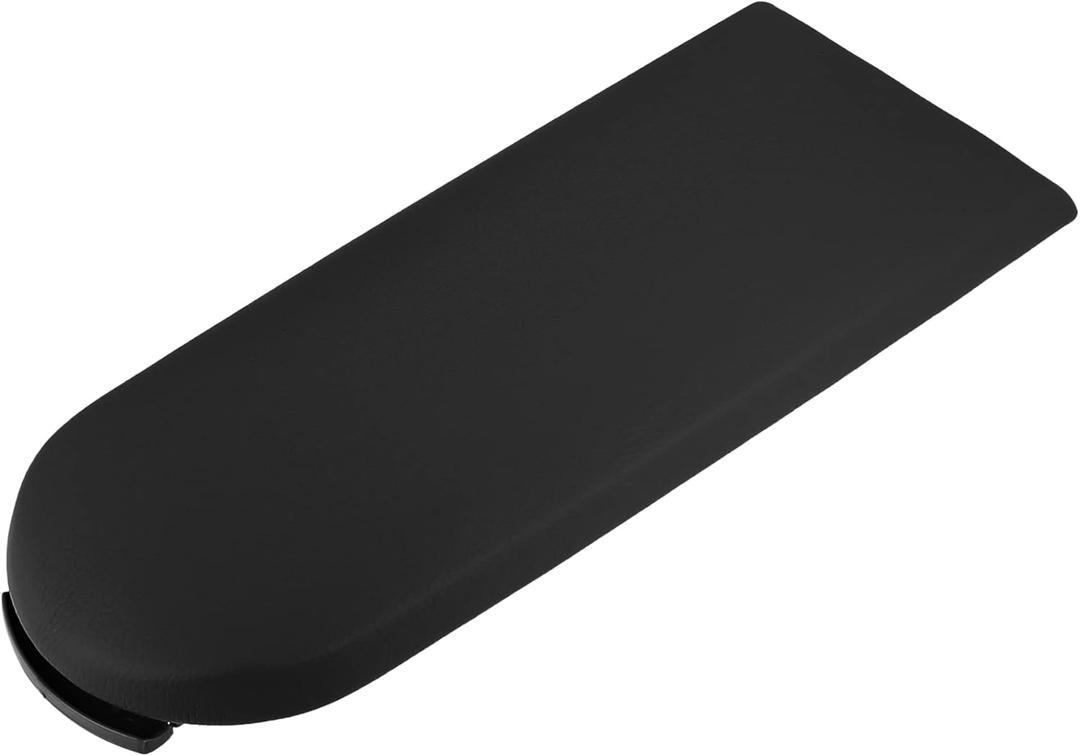 X AUTOHAUX Car Center Console Lid Armrest Cover Seat Box Cover Cap Panel with Latch Lip Replacement for Volkswagen Jetta Golf Passat Black PU Leather Plastic