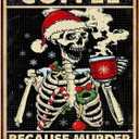 Diamond Painting Kits, Christmas Skull Coffee Diamond Art Kits for Adults Cross Stitch Beginners Full Drill Shiny Diamond Embroidery Pictures Arts Craft for Home Wall Decor Gift (12X16in/30x40cm)