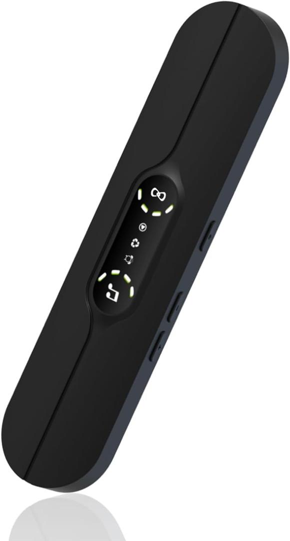 Hesond Pillow Speaker Bone Conduction Stereo Bluetooth Wireless Music Mini Portable Sleep Headphones Bar Sleep Speaker with LED Display White Noise Timer for Side Sleepers Supports TF Card (Black)