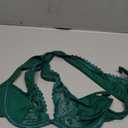 SOLY HUX Women's Contrast Lace Bras One Shoulder Cut Out Underwire Bra Bralettes (Plain Dark Green) M