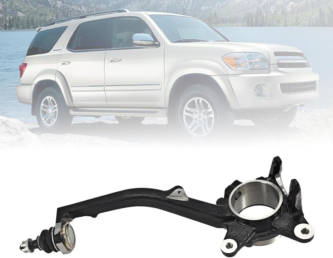 Front Right Wheel Steering Knuckle 43201-34030 Passenger Side Spindle Knuckle Compatible with Toyota Sequoia 2004-2007, Compatible with Toyota Tundra 2004-2006, Replaces 4320134030