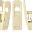 Tinfol Velvet Hanger Clips, 24 Pack Beige Pants Velvet Clips, Premium Large Opening Clothes Pin, Strong Finger Flocked Clip Perfect for Use with Slim-line Clothes Hangers