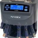 Nadex S540 Pro | Coin Counter, Sorter, and Wrapper | Sorts up to 300 Coins Per Minute | Comes with 48 Preformed Wrappers (Gray)