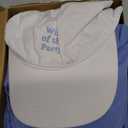 8 Pack Adjustable Bachelorette Hat, 1 Wife of The Party Cap and 7 The Party Cap for Bridesmaid Bride Wedding Gift (White, Blue)