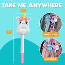 BUNMO Plush Cute Pens 3-Pack Squishy Animal Pens w/Scented Glitter Ink Refills Cat, Cow, Unicorn Fun Writing, Doodling & Journaling for Kids & Teens