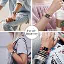 Bands Compatible with Apple Watch 49mm 46mm 42mm 45mm 41mm 44mm 40mm, Bling Rhinestone Diamond Metal Replacement Strap for iWatch Series 10/9 / 8/7 / 6/5 / 4/3 / SE/Ultra Women Men