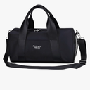 Compact Sports Gym Bag for Women and Men, Cute Mini Duffle Bag with Wet Pocket & Shoes Compartment, Personal Item Travel Workout Bag, 16"-Small, Black