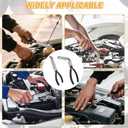 2PCS Electrical Disconnect Pliers, Automotive Electrical Connector Pliers with Anti-Slip Grip, Fuel Line Petrol Clip Pipe Plier for Push Tab Style Plugs(1*Straight&1 * 60Bend)