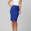 Conceited Skirts for Women - Stretch Pencil Skirt - Wear to Work - Pull On - Midi Length in Regular and Plus Size (M)