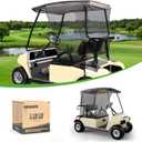 10L0L Golf Cart Sun Shade Cover for Club Car DS Precedent and EZGO TXT RXV, UV Heat Resistant Sunshade Curtain