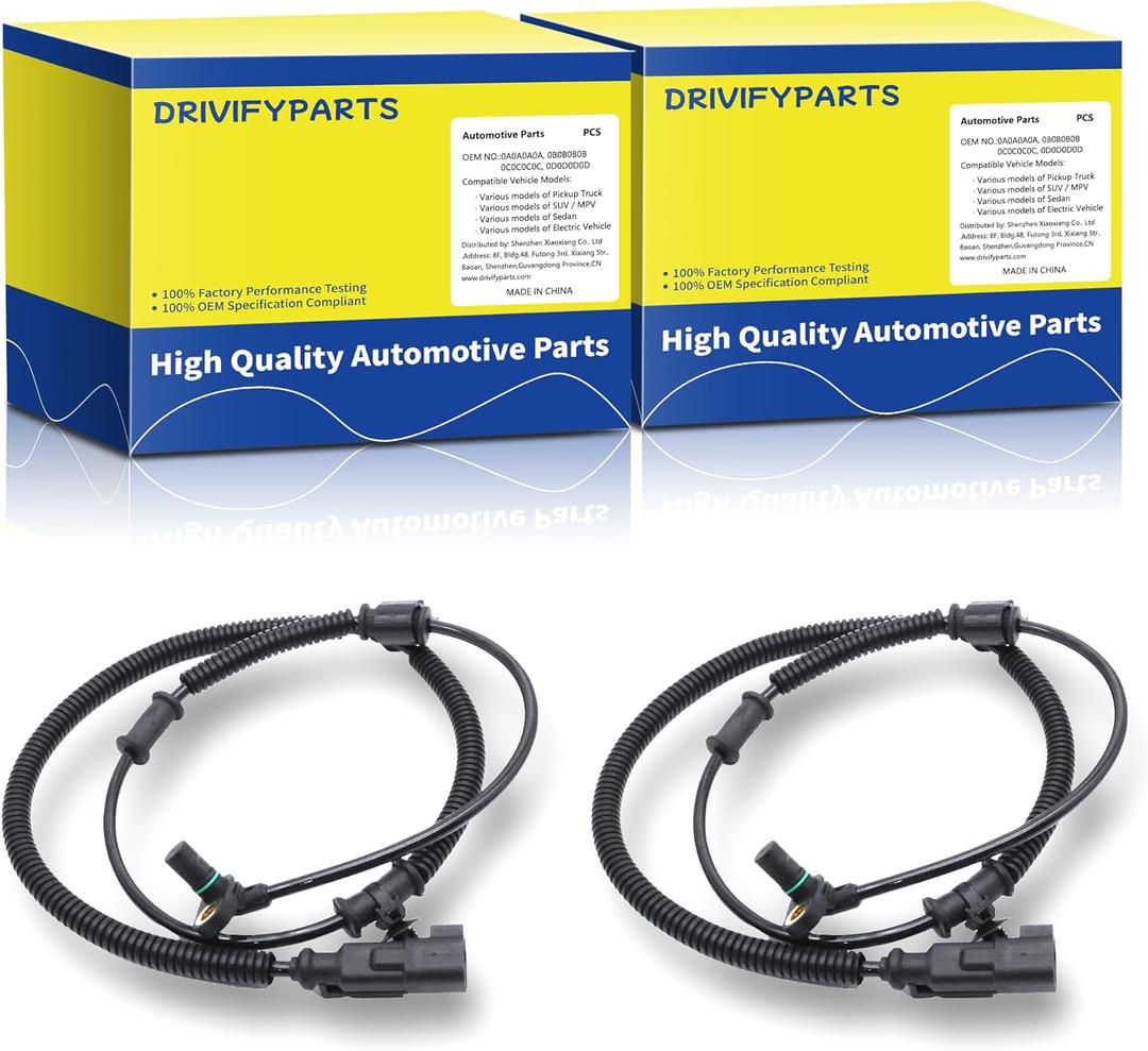 2pcs ABS Wheel Speed Sensor Front Left Right fit for 2005-2008 Ford F150(4WD), 2006-2008 Lincoln Mark LT(4WD) 5.4L, 5L3Z-2C204-A, 5L3Z2C204A, 7L3Z2C204AA,ALS504