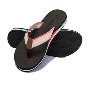 Pevino Women's Orthotic Flip Flops,Casual Comfortable Yoga Mat Thong Sandal with Arch Support 11in