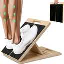 Portable Slant Board for Calf Stretching, 350 Lbs Weight Capacity, Adjustable Wooden Incline Board for Calf Stretcher, Physical Therapy Equipment for Leg, Knees, Heel, Ankle (Black)