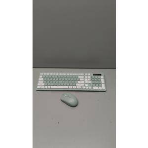 Wireless Keyboard and Mouse Combo, Full-Sized Wireless Keyboard and Adjustable DPI Mouse, 2.4GHz USB Receiver, Silent Keyboard and Mouse for PC, Windows, MAC, Desktop, Laptop (Avocado Green)