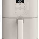 bella 6 Qt Slim Air Fryer, Fits-anywhere Kitchenware, EverGood Ceramic Nonstick Coating, Adjustable Temperature, 6 Preset Cooking Options, 60 Min Auto Shutoff w Audible Tone, 5lb Capacity, Oatmilk