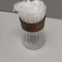 Glass Coffee Server 16oz, Glass Coffee Carafe with Heat-Resistant Wood Loop,Clear Coffee Decanter Coffee Server for Pour Over, Coffee Pot