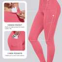 CHRLEISURE Leggings with Pockets for Women, High Waisted Tummy Control Workout Yoga Pants (S)