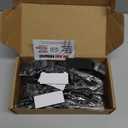 JQK 3/8 Inch Inset Cabinet Door Hinges Black, 20 Pack 10 Pairs Flush Face Mount Cupboard Kitchen Hardware Hinges Max fit 9mm/0.375 Step Door, CH201-BK-P20