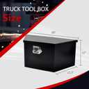 Black Steel Trailer Tongue Truck Box for Trucks Trailers RV ATV Pickup Trucks Flatbeds - 26 x 13.3 x 12 Inch