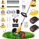 24V Electric Weed Wacker Edger Lawn Tool,2 2.0Ah Battery Powered Weed Eater, 36 inches