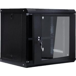 9U-01 Wall Mount Network Rack for 19 Inch Equipment 17 Inch Deep Server Rack Glass Locking Door